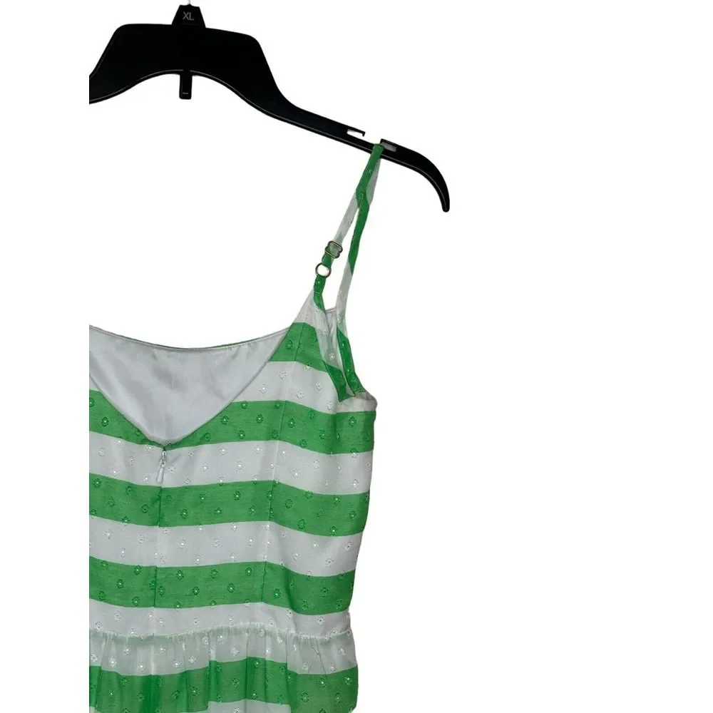 Lilly Pulitzer Women Dress Striped Sleeveless Sundress Antonia Green/White Sz. 2 - Picture 10 of 12